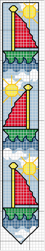 Schema punto croce bordo barche