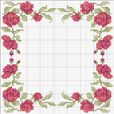 Schema punto croce bordo rose