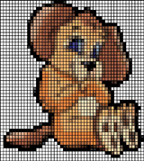 Schema punto croce cagnolino 2