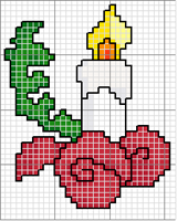 Schema punto croce candela