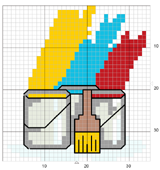 Schema punto croce colori pittura