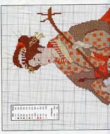 Schema punto croce donna orientale1
