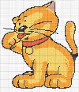 Schema punto croce gattino