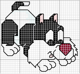 Schema punto croce gatto silvestro