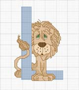 Schema punto croce l leone