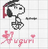 Schema punto croce Laurea Snoopy