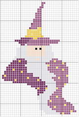 Schema punto croce mago merlino