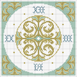 Schema punto croce orologio 3