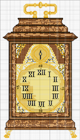 Schema punto croce orologio 5