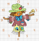 Schema punto croce orologio 6