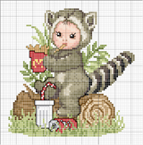 Schema punto croce orsetto bebe9