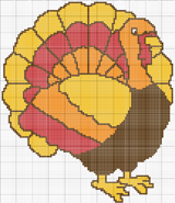 Schema punto croce pavone