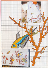 Schema punto croce pesciolini 2