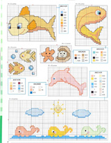 Schema punto croce pesciolini 4