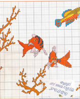 Schema punto croce pesciolini