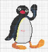 Schema punto croce pingu 3