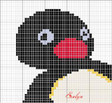 Schema punto croce pingu evelyn
