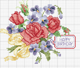 Schema punto croce rose belle