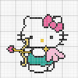 Schema punto croce sagittario kitty