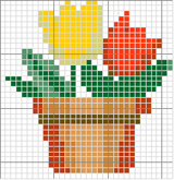Schema punto croce tulipani