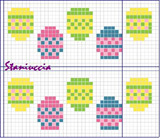 Schema punto croce uova pasqua