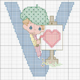 Schema punto croce v san valentino