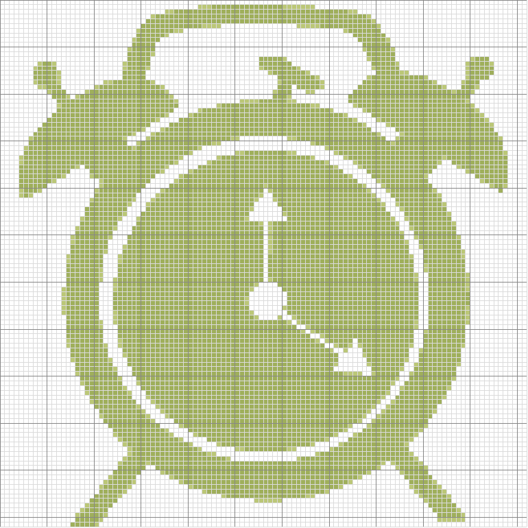 Schema punto croce Sveglia