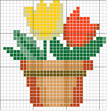 Schema punto croce Tulipani