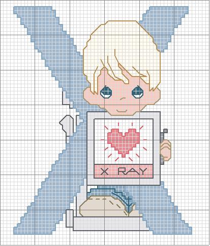 Schema punto croce X cuore