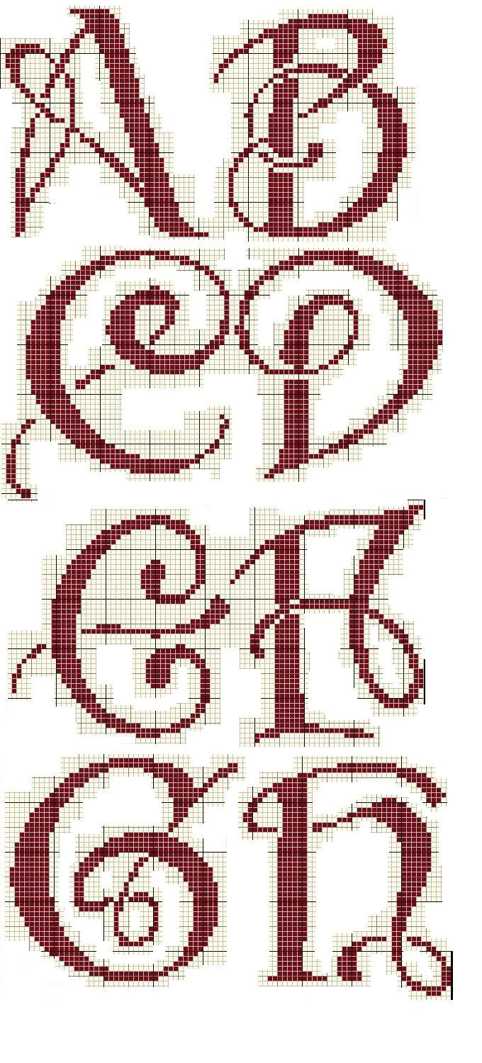 Schema punto croce Abcdefgh