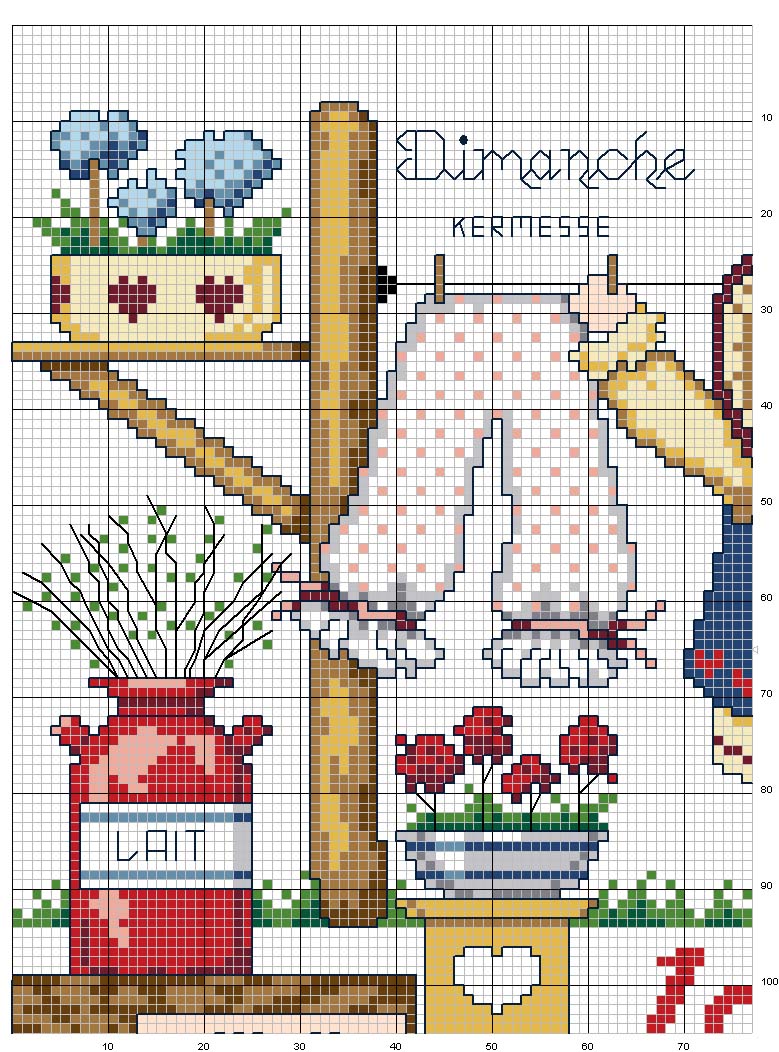 Schema punto croce Abiti 1