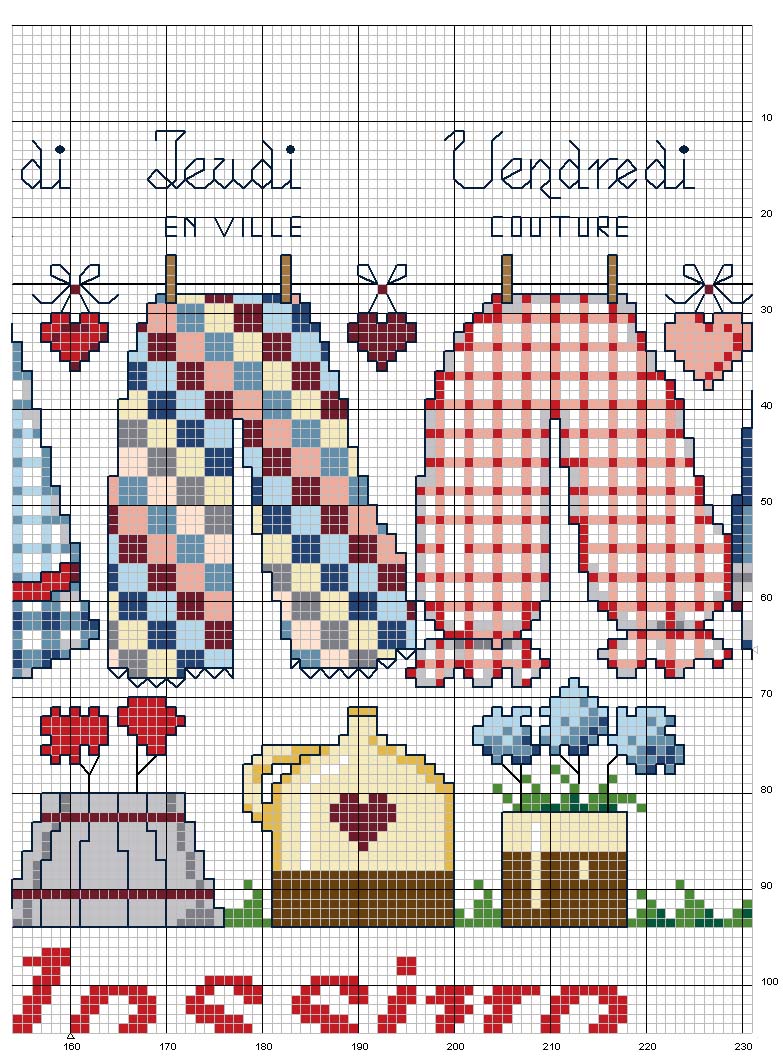 Schema punto croce Abiti 3