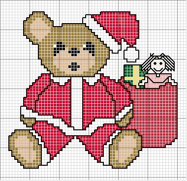 Schema punto croce Babbo natale 3