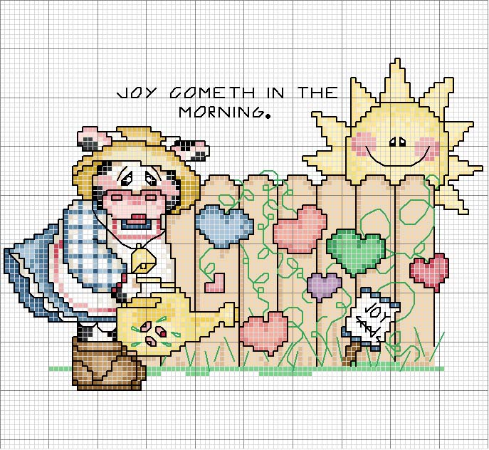 Schema punto croce Buongiorno