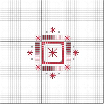 Schema punto croce Cornicetta