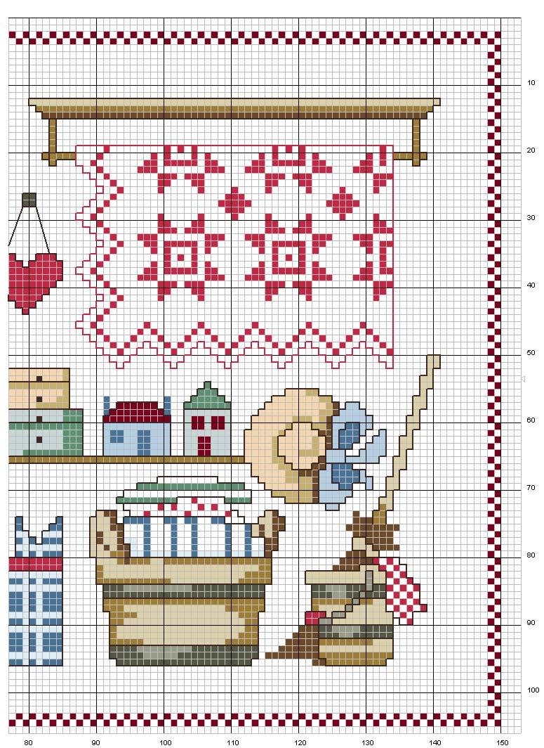 Schema punto croce Cucina 2