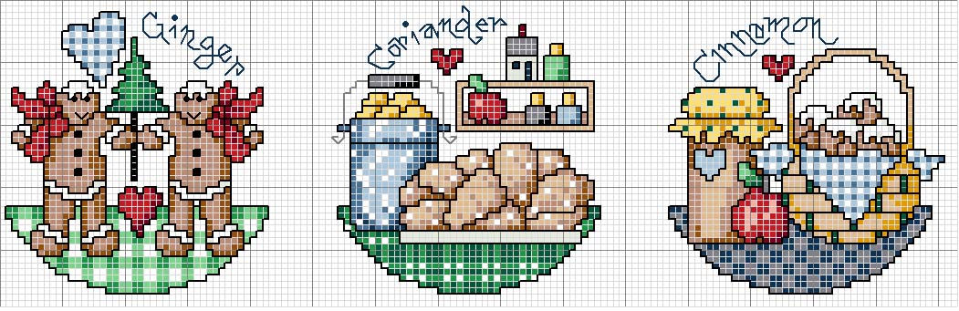 Schema punto croce Cucina spezie 1