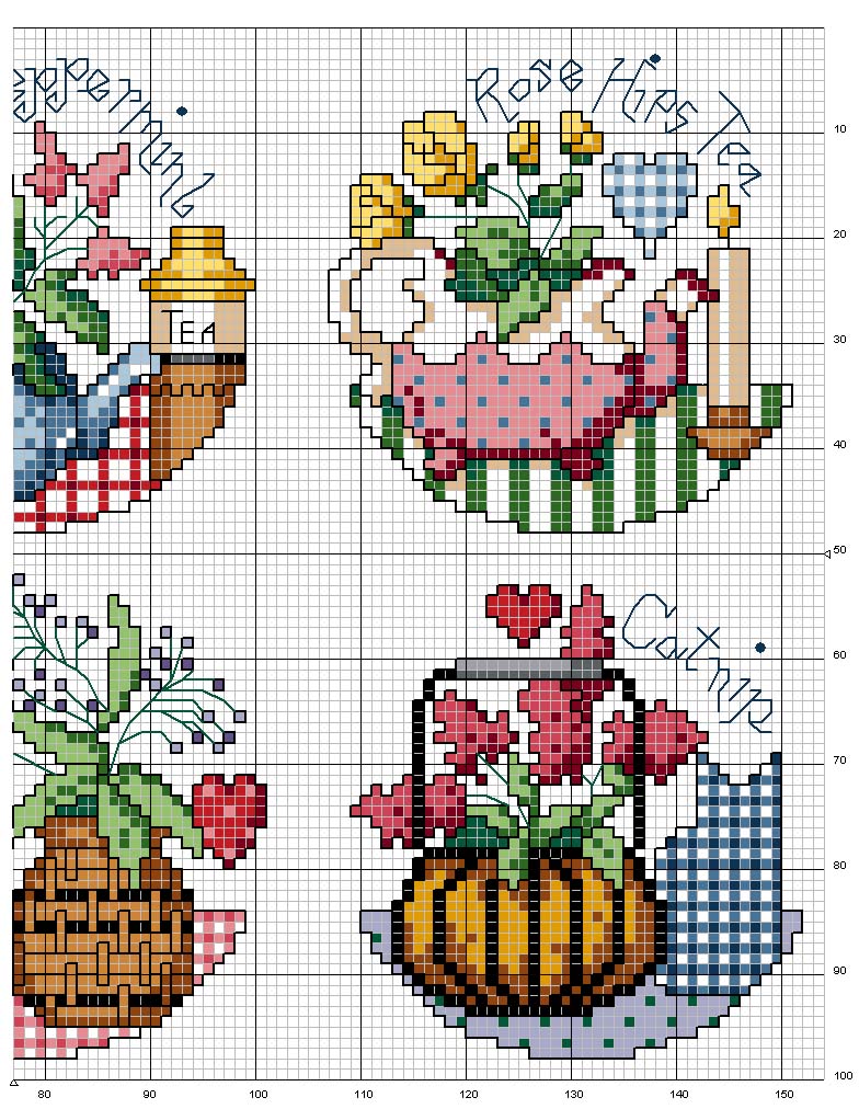 Schema punto croce Cucina spezie 4