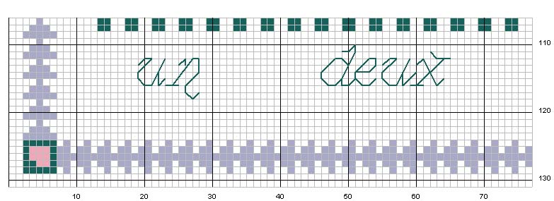 Schema punto croce Danza 2