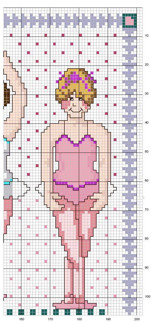 Schema punto croce Danza 5