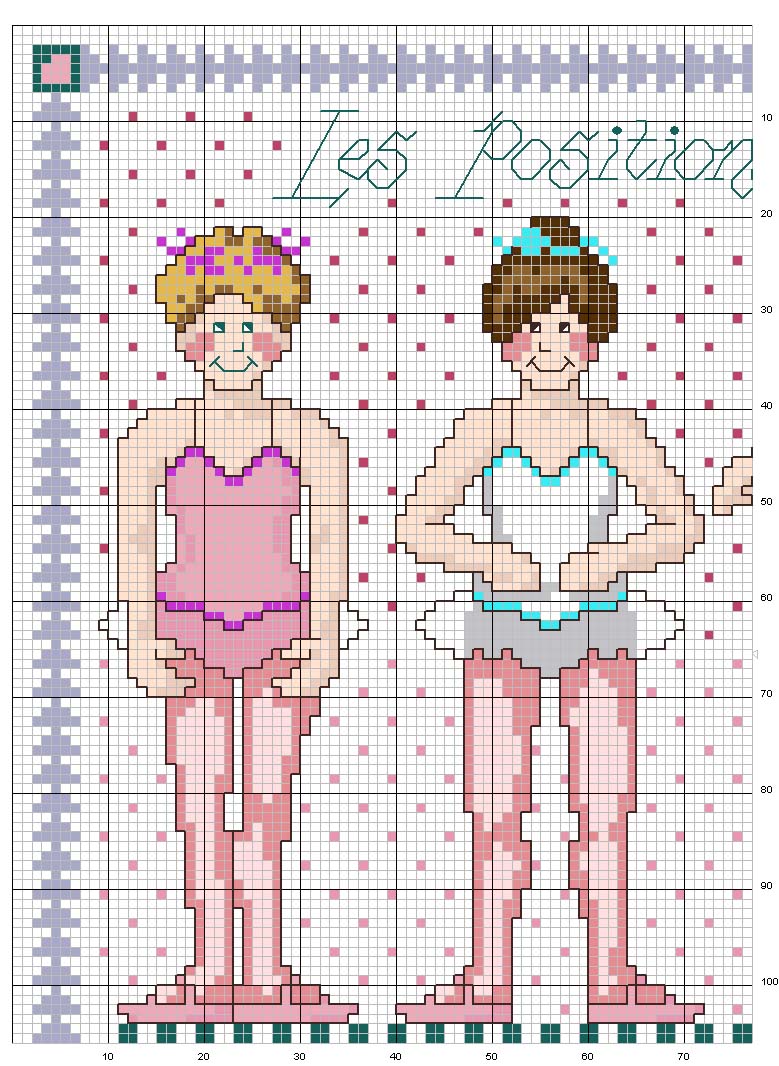 Schema punto croce Danza