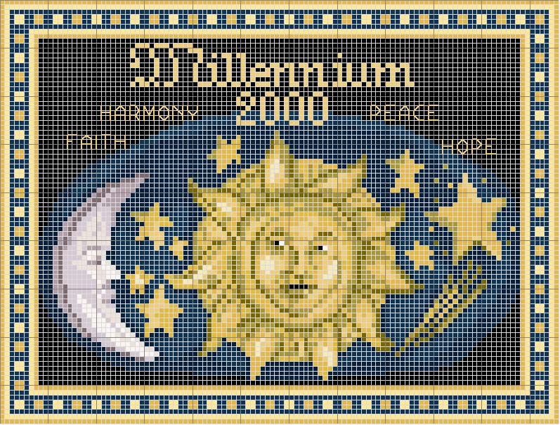 Schema punto croce Duemila