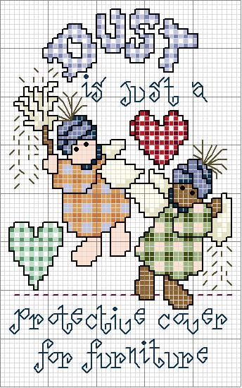 Schema punto croce Dust heart 1