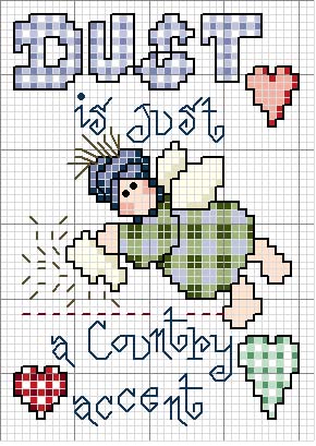 Schema punto croce Dust heart 2