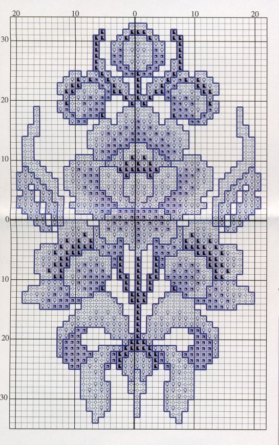 Schema punto croce Fiore cinese1