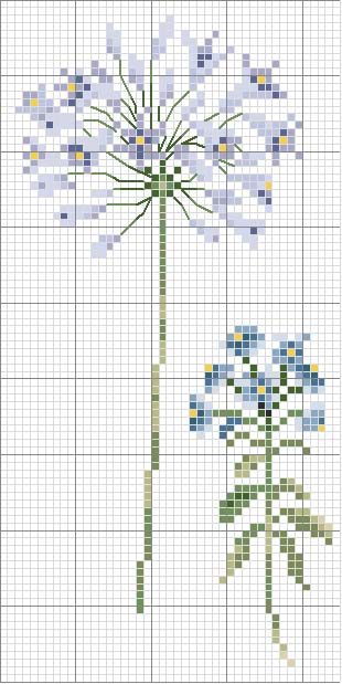 Schema punto croce Fiorellini
