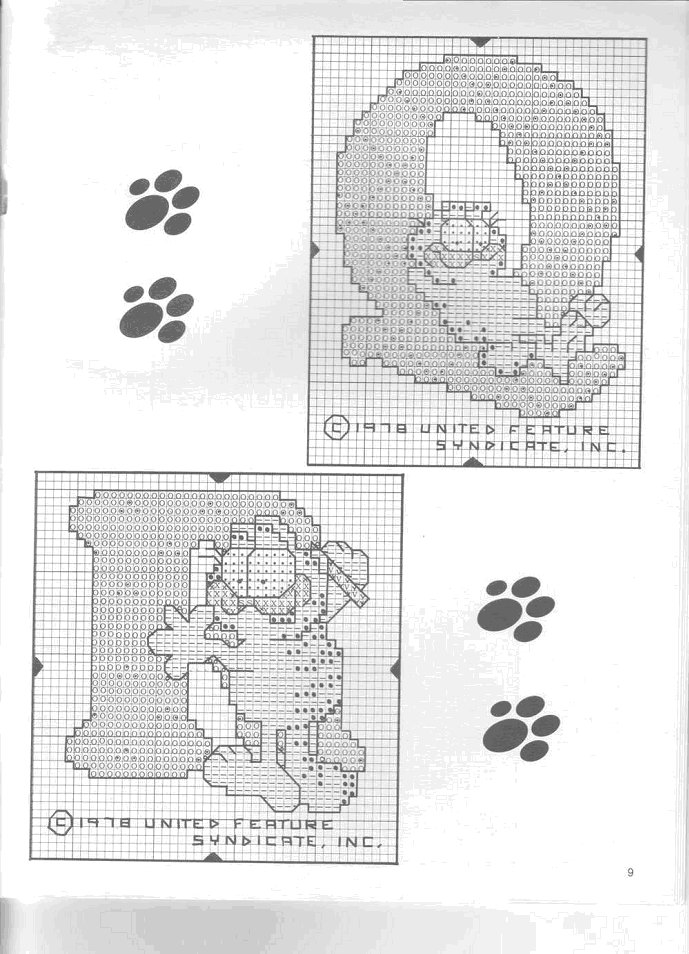 Schema punto croce Garfield q r