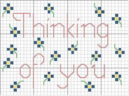 Schema punto croce Il pensiero di lei