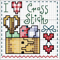 Schema punto croce Love punto croce