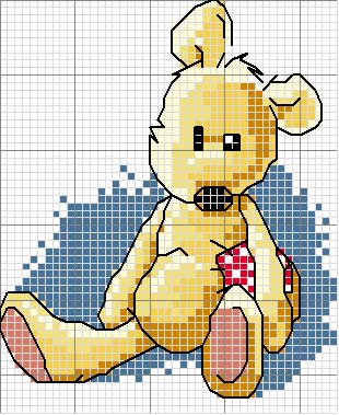 Schema punto croce Newton seduto